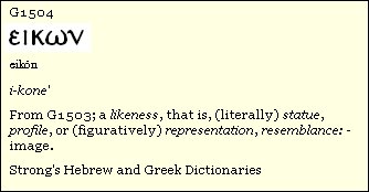 Uitleg van het Griekse woord voor beeld, letterlijk ikoon