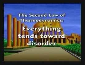 De tweede wet der thermodinamica: Alles neigt naar wanorde.
